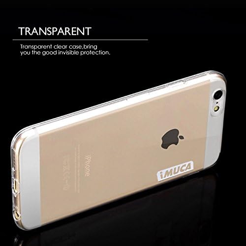 iPhone 6 Case, Ultra Thin Clear iPhone Case Flexible & Lightweight (Clear Gold- iPhone 6)