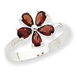 Sterling Silver Garnet Ring