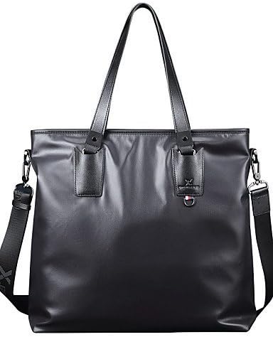 X.BNJ 1242 Men Briefcase Top Grade Genuine Leather and Oxford Business Handbag Vintage First Layer Cowhide Shoulder Bag