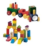 Haba Baby's First Train - Lokmock Train Plus Additional Wooden Clown Blocks