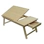 Space Saver All Wood Laptop Bed Tray Multiuse Laptop Table Desk, Notebook Stand W/drawer fits Laptop up to 18.4"