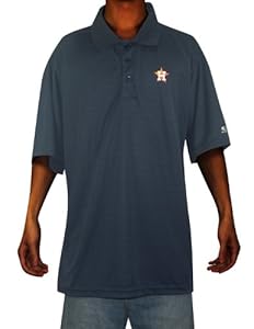 Mens MLB Houston Astros Baseball Athletic Short Sleeve Polo Shirt XL Dark Blue
