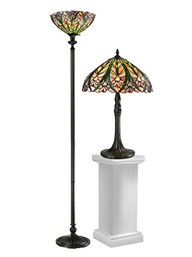 antique floor lamp with table