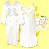 Oscar de la Renta Spanish Rose Ivory Chemise & Robe