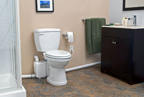 Saniflo Sanibest Grinder Pump with Round White Toilet