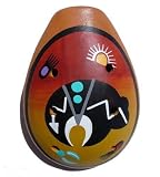 Musical Instruments : Ocarina Clay Flute from Peru with Hand Painted Black Zuni Bear