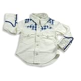 Gold Rush Outfitters - Boys Long Sleeve Western Shirt, Off White (Size 3)
