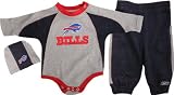 Buffalo Bills Newborn Long Sleeve Creeper Pant and Skull Cap Set