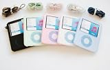KMS - SET OF S SILICONE COVERS (MIX COLLECTION) 3G SKINS CASES FOR APPLE iPOD NANO 3G 3RD GENERATION (GREEN - BLUE - WHITE - PINK - BLACK)