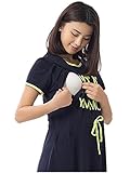 【TPGROWIN】 マタニティ ウェア 授乳服 ワンピース 授乳口付き 外出着 妊婦服 出産 準備 産前 産後 授乳 楽ちん プリント 全3色 (M, ネイビー)