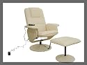 Furniture online: Aosom I3233 Leather Office/recliner Massage Chair with Ottoman-creme