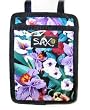 Tropical Flowers Badge Holder ID Name Card Credentials Lanyard - Travel Accessories