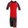 Jammers, Boy's UV Sun Protective 2 Piece Set: Offshore Short Sleeve Top (Rashguard) & Jammer Shorts (UPF 50+)