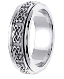 L.A. Wedding 14KLAW831 S3 7mm 14K White Gold Celtic Wedding Band Size 3 414OdE8BanL. SL160 L.A. Wedding 14KLAW831 S3 7mm 14K White Gold Celtic Wedding Band Size 3