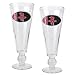 Houston Rockets NBA 2pc Pilsner Glass Set with Basketball on stem - Oval Logo