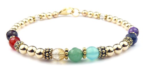 Damali #15GF – Chakra Spiritually Balancing Healing Gemstone Bracelets – SMALL 6.5 In.