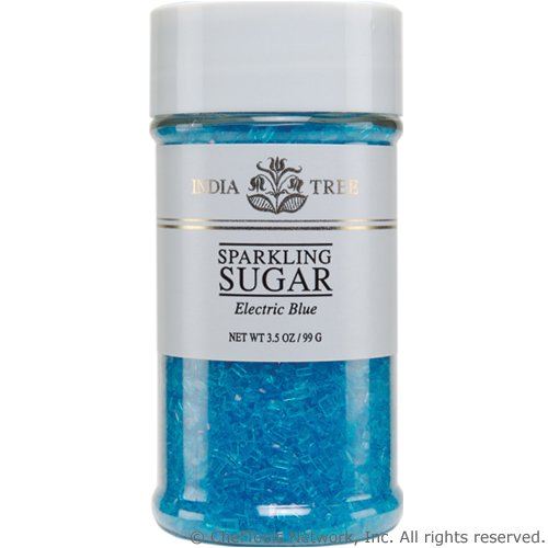 India Tree 3-1 2-Ounce Sparkling Sugar, Electric Blue by India Tree