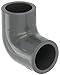 GF Piping Systems PVC Pipe Fitting, 90 Degree Elbow, Schedule 80, Gray, 3/4