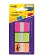 Post-it&reg; Durable IndexTabs, 1 Inch, Ideal For Binders and File Folders, Assorted Bright Colors, 66 per Dispenser