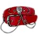 PIRATE SKULL CHAIN GROMMET HARDWARE RED BELT MEDIUM