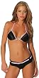 2 Piece Rhinestone Heart Bikini Top & Boy Short Set
