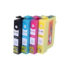 Start - 4 Ersatz Chip Patronen kompatibel zu T1281, T1282, T1283, T1284, Schwarz, Cyan, Magenta, Gelb f�r Epson Stylus Office BX305F, BX305FW, BX305FW Plus, S22, SX125, SX130, SX235, SX235W, SX420W, SX425W, SX435W, SX440W, SX445W