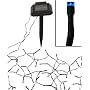 Set of 200 Wide Angle LED Multi Solar Powered Christmas Lights - Green Wire