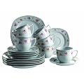 Domestic 922152 Kaffeeservice 18-teilig Adwen mit je 6 Tassen, Untertassen und Desserteller