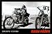 Easy Rider Movie (Dennis Hopper & Peter Fonda on Motorcycles, Black) Poster Print - 24x36 custom fit with RichAndFramous Black 36 inch Poster Hangers