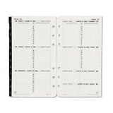 Planner Refill, Two Pages Per Week, 3-3/4 x 6-3/4