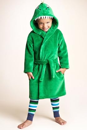 Younger Boys' Dinosaur Hooded Dressing Gown