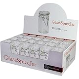Grant Howard 50520 3.06-Ounce Cylindrical Clear Glass Spice Jar, Set of 24, Small