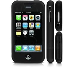 iPhone 1st Gen (NOT for iPhone 3G) Silicone Case w/ Screen Protector (Black)