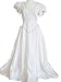 New Ivory Satin with Champagne Trim by Mon Cheri Wedding Dress Bridal Gown, Size 12-14, FL33