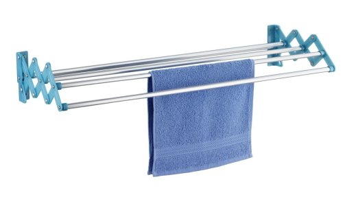 WENKO 3770012100 W&auml;schetrockner Emilia - 4.2 m Trockenl&auml;nge, ausziehbar, wetterfest, Aluminium, Kunststoff, 79 x 12 x 10-27 cm