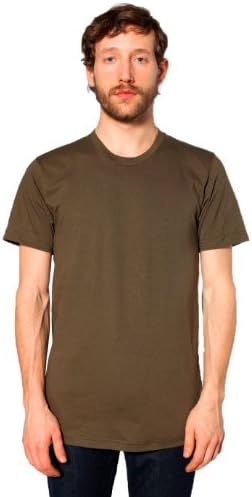 American Apparel Men's Fine Jersey Short Sleeve T-Shirt - Army / 2XL