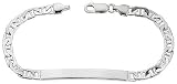 Medium Thin Sterling Silver Mariner Link ID Bracelet, 3/16 (5.0mm) wide, NICKEL FREE