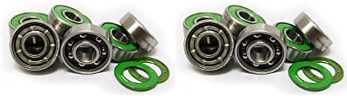 2 Packs Of 8 Skateboard Skate Bearings Abec 7 608 16Pcs