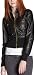 Ashley Junior's Zip Front Pu Jacket,Black,Medium