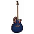 Ovation CC44 Celebrity Deluxe Mid-Depth Cutaway Acoustic-Electric Guitar - Blue Transparent Quilt