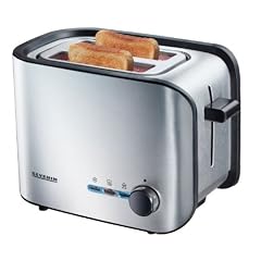 Severin AT 2595  Automatik-Toaster, aluminium-schwarz / 900 W