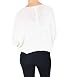 Double Zero Loose Droop Cropped Blouse in Cream