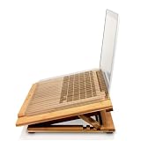 Macally ECOFANPRO Bamboo Laptop Stand with Fan