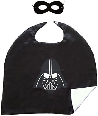FIGMOON Superhero or Princess Dress Up Costumes Superhero CAPE &amp; MASK SET For Kids (3D Fallout 4 Key Chain As Free Gift) (Darth Vador Star Wars)