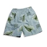 Coconut Pier - Boys Bathing Suit, Grey, Olive