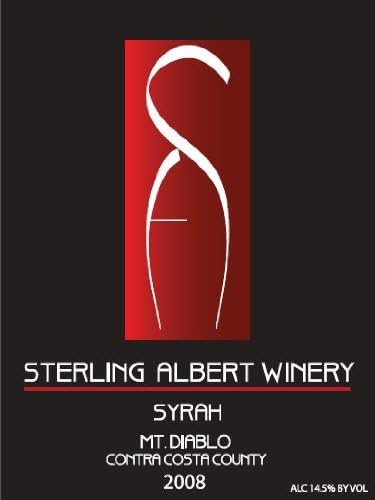 2008 Sterling Albert Mt. Diablo Contra Costa County Syrah 750 mL