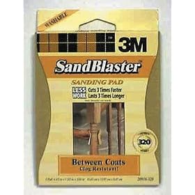 3M SandBlaster Between Coats Sanding Sponges 20916-320 Fine 320 Sleeved by 3M