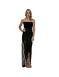 Strapless Vintage Wrap Fitted Lace Fall Evening Dress 