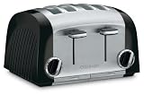 Cuisinart CMT-400PBK Cast Metal 4 Slice Toaster, Black and Stainless