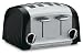 Cuisinart CMT-400PBK Cast Metal 4 Slice Toaster, Black and Stainless